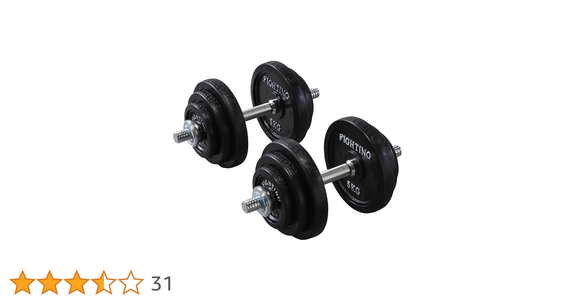 20キロX20キロ合計40キロのダンベルです。 Amazon | ダンベル ラバータイプ (40kgセット) 可変式 ダンベル